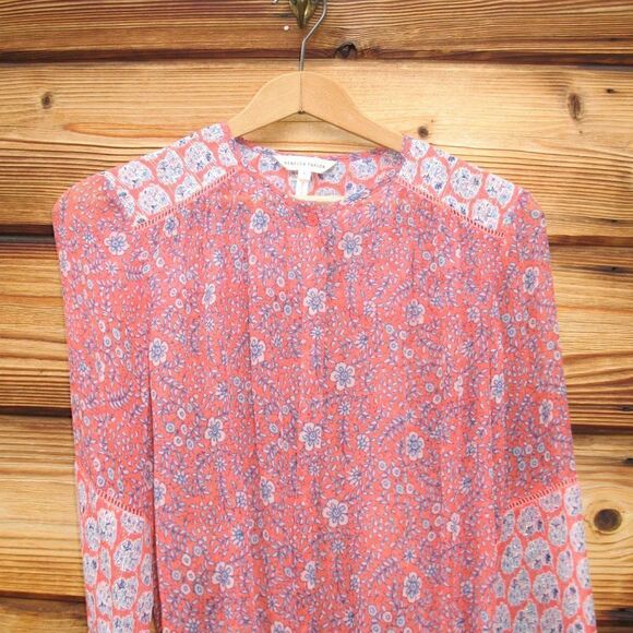 NWOT Rebecca Taylor Amanda Floral Silk Top Blouse - Picture 6 of 11